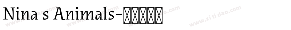 Nina s Animals字体转换